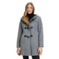 Outdoorjacke GIL BRET "Gil Bret Dufflecoat mit Kapuze", Damen, Gr. 36, grau (light grau melange), Obermaterial: 75% Wolle, 20% Polyamid, 5% Kaschmir. Besatz: 45% Polyacryl, 30% Polyester, 20% Wolle, 5% Diverse Faserarten. Futter: 100% Acetat., modisch, tailliert, Jacken