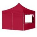 TOOLPORT 3x3m Aluminium Faltpavillon, inkl. 4 Seitenteile, rot - (59014)