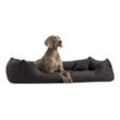 Tierlando MORITZ VIP Hundebett Hundesofa schwarz 90 cm, 22 cm, 75 cm