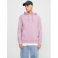 Kapuzensweatshirt JACK & JONES "JJESTAR JJ SWEAT HOOD NOOS", Herren, Gr. S, pink (pink nectar), angeraute Sweatware, Obermaterial: 70% Baumwolle, 30% Polyester, bedruckt, modisch, relaxed fit taillenbedeckt, Rundhals, Langarm Rippbündchen, Sweatshirts, mit Logo Print im 3D Look