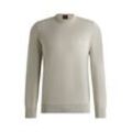 Strickpullover BOSS ORANGE "Kanovano" Gr. XXL, beige (light beige272), Herren, Feinstrick, Obermaterial: 95% Baumwolle, 5% Kaschmir, unifarben, Pullover, mit Logo auf der Brust