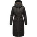 Wintermantel NAVAHOO "Hokulanii", Damen, Gr. L (40), schwarz, Obermaterial: 100% Polyester, Futter: 100% Polyester, Wattierung: 100% Polyester, Ärmelfutter: 100% Polyester, casual, figurumspielend knielang, Langarm mit Knöpfen,verstellbar Rippbündchen mit Druckknöpfen,verstellbar, Mäntel, Langer Winter Damenmantel mit Taillengürtel