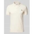 Slim Fit Poloshirt mit Label-Patch Modell 'PIQUE'