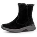 Winterboots GABOR ROLLINGSOFT Gr. 38, schwarz Damen Schuhe Keilabsatz, Stiefelette mit der typischen rollingsoft-Laufsohle