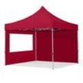 TOOLPORT 3x3m Aluminium Faltpavillon, inkl. 2 Seitenteile, rot - (59013)