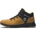 Schnürboots TIMBERLAND "SPRINT TREKKER MID LACE UP WATERPROOF SNEAKER", Gr. 47,5, gelb (wheat, schwarz), Synthetik, Leder, sportlich, Schuhe, Winterstiefel, Schnürstiefel, Winterschuhe, wasserdicht