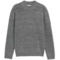 TOM TAILOR Herren Strickpullover mit Stehkragen, grau, Meliert, Gr. XXL