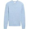 TOM TAILOR Herren Strickpullover mit Struktur, blau, Meliert, Gr. L