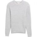 TOM TAILOR Herren Strickpullover mit Struktur, grau, Meliert, Gr. M