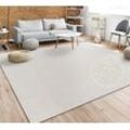 Teppich PACO HOME "Porto 890", beige (cream), B:200cm H:13mm L:200cm, Obermaterial: 100% Polypropylen, Teppiche, Kurzflor, Uni-Farben, ideal im Wohnzimmer & Schlafzimmer