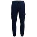 Cargohose ALESSANDRO SALVARINI "ASComfi" Gr. W32 L34, Länge 34, blau (dunkelblau) Herren Hosen mit Reißverschluss Taschen