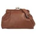 Umhängetasche X-ZONE Gr. B/H/T: 32cm x 23cm x 6cm onesize, braun (cognac) Damen Taschen echt Leder