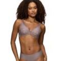 Schalen-BH TRIUMPH "Body Make-Up Illusion Lace WP" Gr. 70, Cup D, grau (pigeon grau), Damen, Obermaterial: 51% Polyamid, 35% Polyester, 14% Elasthan, unifarben, leicht glänzend, BHs, Stretch-Spitze