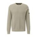 Strickpullover S.OLIVER Gr. L, beige Herren Pullover mit aufgesetzter Tasche am Arm