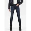 Skinny-fit-Jeans G-STAR "Lynn Mid Waist Skinny", Damen, Gr. 26, Länge 30, blau (medium blau), Denim/Jeans, Obermaterial: 35% Baumwolle, 35% Lyocell, 28% Polyester, 2% Elasthan, modisch, skinny fit lang, Jeans, moderne Version des klassischen 5-Pocket-Designs