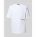 T-Shirt mit Label-Print