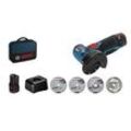 BOSCH Professional GWS 12V-76 Akku-Winkelschleifer-Set 12,0 V, mit 2 Akkus