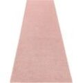 Teppich HANSE HOME "Supersoft" Gr. 12, rosa (altrosa), B:80cm H:10mm L:250cm, Polyester, Teppiche, Kurzflor, Läufer Modern, Einfarbig, Wohnzimmer, Schlafzimmer