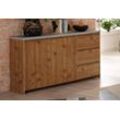 Sideboard HOME AFFAIRE "Maribo", beige (naturfarben), B:150cm H:80cm T:35cm, Sideboards, Kommode im modernen Landhaus-Stil, mit Betontopplatte, Breite 150 cm