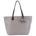 Shopper JOOP "flora 1.0 corelie shopper lhz", Damen, Gr. B/H/T: 41cm x 29cm x 17cm, beige (simply taupe), Kunststoff, bedruckt, Taschen, Henkeltasche Handtasche Damen Schultertasche