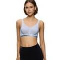 Sport-BH TRIACTION BY TRIUMPH "Triaction Cardio Flow P EX", Damen, Gr. 70, Cup D, grau (platinum), Microtouch, Obermaterial: 57% Polyester, 28% Polyamid, 15% Elasthan (LYCRA), sportlich, BHs, der leichteste Sport-BH der Welt, Basic Dessous