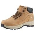 Winterstiefel DOCKERS BY GERLI Gr. 42, braun (camelfarben), Herren, Nubukleder, Schuhe, High Top Sneaker, Schnürboots mit weich gepolstertem Schaftrand