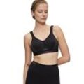 Sport-BH TRIACTION BY TRIUMPH "Triaction Cardio Flow P EX" Gr. 100, Cup B, schwarz, Damen, Microtouch, Obermaterial: 57% Polyester, 28% Polyamid, 15% Elasthan (LYCRA), BHs, der leichteste Sport-BH der Welt, Basic Dessous