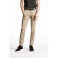 Chinohose LINDBERGH, Herren, Gr. 32, Länge 34, beige (dk sand), Stoff, Obermaterial: 98% Baumwolle, 2% Elasthan, casual, slim fit normal, Hosen, mit Gürtel und Stretch