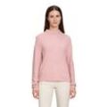 Strickpullover BETTY BARCLAY "Betty Barclay Basic-Strickpullover mit Rippenstruktur", Damen, Gr. 36, rosa (pale mauve melange), Obermaterial: 50% Viskose, 27% Polyamid, 23% Polyester., casual, gerade normal, Langarm, Pullover, Kragen