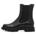 Chelseaboots TAMARIS Gr. 38, schwarz Damen Schuhe Blockabsatz, Stiefelette, Bikerboots mit glänzenden Nieten besetzt