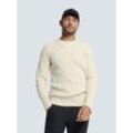 Rundhalspullover NO EXCESS "No Excess Rundhals-Pullover", Herren, Gr. XL, grau (kitt), 63% Polyester, 37% Baumwolle, Pullover