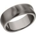 Fingerring CALVIN KLEIN "CK METALLIC WAVES, 35100036G,H, 35100037G,H" Fingerringe Gr. 64, Edelstahl, 8mm, grau (gunfarben) Herren