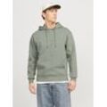 Kapuzensweatshirt JACK & JONES "JJESTAR JJ SWEAT HOOD NOOS" Gr. S, grün (iceberg grün), Herren, angeraute Sweatware, Obermaterial: 70% Baumwolle, 30% Polyester, bedruckt, Sweatshirts, mit Logo Print im 3D Look