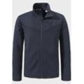 Fleecejacke SCHÖFFEL "Ski Fleece Jk Style Pine MNS", Herren, Gr. 50, blau (8820, blau), Oberstoff : 100% Polyester Oberstoff Seitenteile: 96% Polyester 4% Elasthan, sportlich, regular fit, hoch geschlossener Ausschnitt, Langarm, Jacken