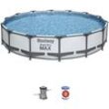 Bestway - Aufstellpool-Set Steel Pro Max 427x84 cm mit Kartuschenreiniger 2.006 l/s