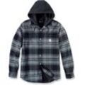 Carhartt Flannel-Fleece, Kapuzen-Hemd/Jacke Grau/Dunkelgrau (Elm) L male