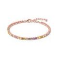 925 Silber Armband Tennis Multicolor - Gold