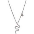 Kette mit Anhänger EMPORIO ARMANI "Schmuck Geschenk Silber 925 Halskette Schlange, EG3611040, EG3613221", silber (silberfarben, kristallweiß), Halsketten, Damen, Silber 925 (Sterlingsilber), L: 42cm B: 1mm, mit Zirkonia (synth.) oder Rubin (synth.), B:1mm