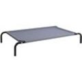 Lionto Hundeliege Outdoor erhöhtes Hundebett Haustierliege (m) 106x62 cm Grau