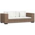 3-Sitzer Sofa Echtes Rattan Vidaxl