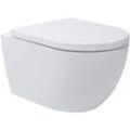 Stilform - Whirlflush Hänge Wand wc Soho 3.0 Spülrandlos Tornado Spülung Weiß Glanz mit WC-Sitz Toilette