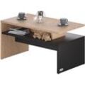 Couchtisch mit Ablage Stauraum 95x55x50cm Kratzfest Holz Modern Groß Wohnzimmer Sofa Couch Tisch Beistelltisch holz grau - Casaria