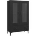 Highboard Schwarz 70x31x115 cm Holzwerkstoff Vidaxl