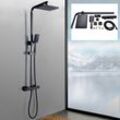 Gojoy - Edelstahl Retro Regendusche Duschset Badezimmer Duscharmatur Duschsystem Rain Shower Set mit Handbrause