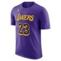 Los Angeles Lakers Statement Edition Jordan NBA-T-Shirt für Herren - Lila