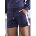 Sweatshorts VIVANCE, Damen, Gr. 40/42, N-Gr, bunt (marine, rosa), Sweatware, Obermaterial: 60% Baumwolle, 40% Polyester, unifarben mit Farbeinsätzen, modisch, lässig geschnitten kurz, Hosen, mit Kontrast Einsätzen, Loungewear