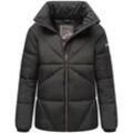Steppjacke NAVAHOO "Schokolinaa 14", Damen, Gr. L (40), schwarz, Obermaterial: 100% Polyester, Innenfutter: 100% Polyester, Wattierung: 100% Polyester, Ärmelfutter: 100% Polyester, modisch, oversize hüftlang, hoch geschlossener Ausschnitt, Langarm eng Rippstrickbündchen, Jacken, Winterjacke mit modischer Steppung & hohem Kragen