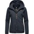 Winterjacke RAGWEAR "Dizzie Winter" Gr. L (40), blau (royalblau) Damen Jacken wasserdichte Outdoorjacke mit Kapuze für den Winter