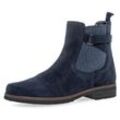 Chelseaboots GABOR Gr. 38,5, blau (nachtblau) Damen Schuhe Blockabsatz, Stiefelette, Businesschuh mit Best Fitting