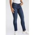 Slim-fit-Jeans LEVI'S "712 SLIM WELT POCKET" Gr. 27, Länge 32, blau (blau wave schwarz), Damen, Obermaterial: 85% Baumwolle, 7% Lyocell, 6% Elastomultiester, 2% Elasthan, Jeans